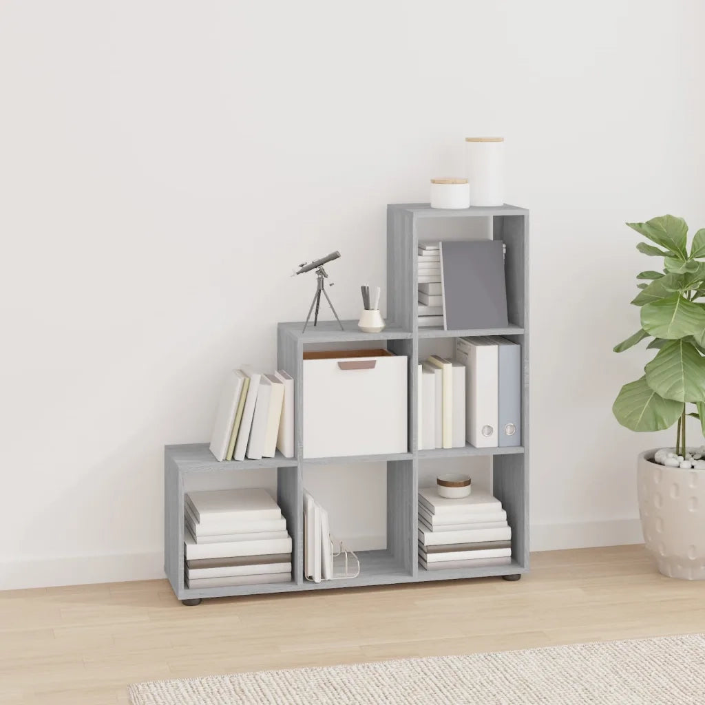 Libreria a Scala Grigio Sonoma 107 cm in Legno Multistrato 342607