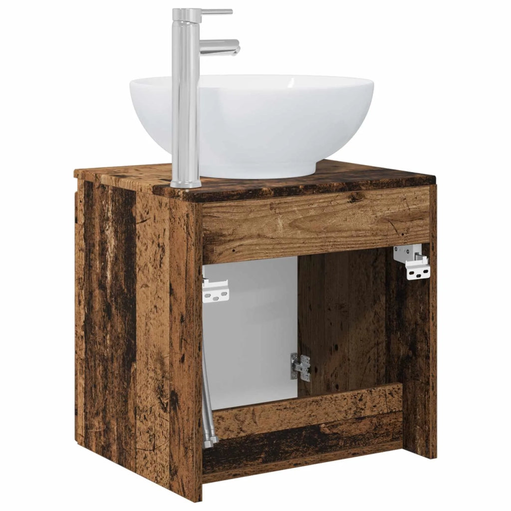 Mobile Lavabo da Parete Legno antico 49,5 x 44,5 x 65 cm 890450