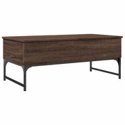 Tavolino salotto | Tavolino da caff¨¨ | Tavolino da Soggiorno Rovere Marrone 100x50x40cm Multistrato Metallo