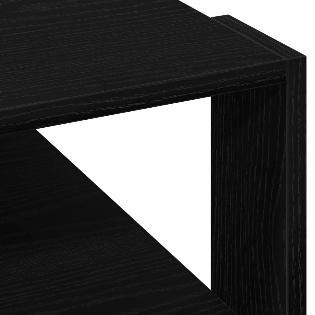 Tavolino da caffÃ¨  Nero Rovere 59,5x59,5x40 cm Legno ingegnerizzato