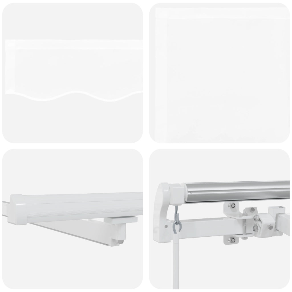 Tenda Retrattile Manuale con LED Bianca 400x300 cm