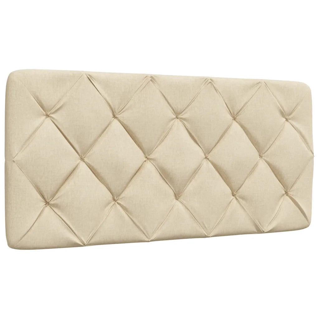 Letto con Materasso Crema 100x200 cm in Tessuto 3310725