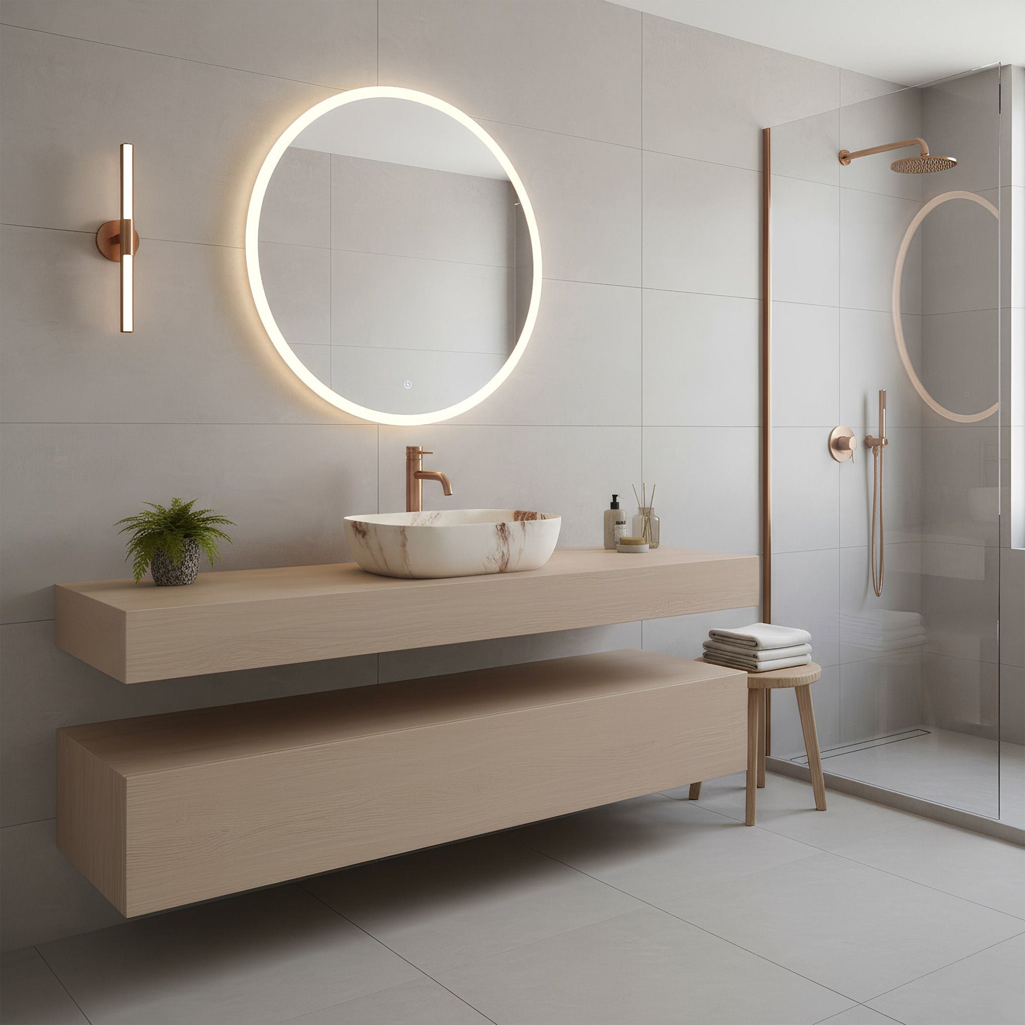 Lavabo Da Appoggio Rea Belinda Marrone Matt