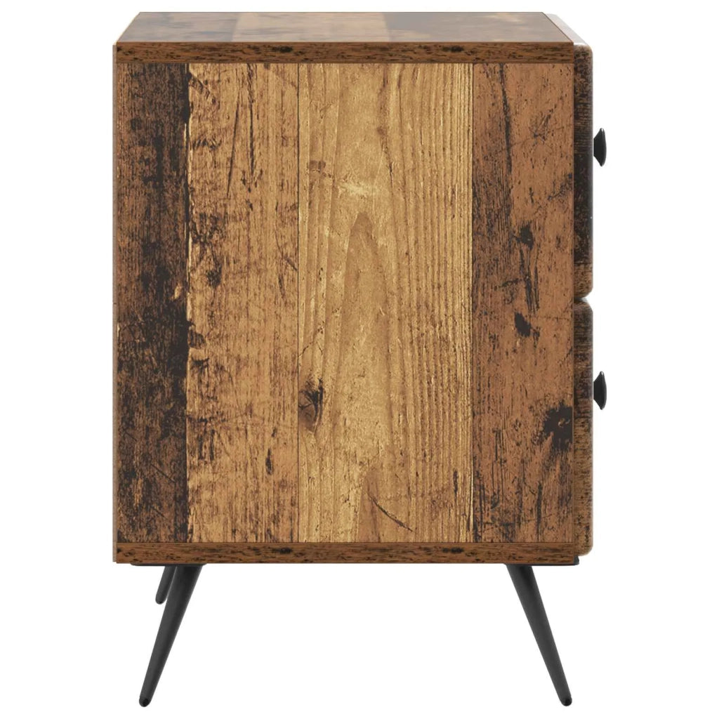 Armadio da Notte con cassetto Legno antico 43 x 34,5 x 47,5 cm 895461