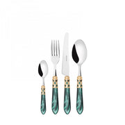 ALADDIN Ghiera Dorata, Posate Set 24 pz, Scatola Compact, Casa