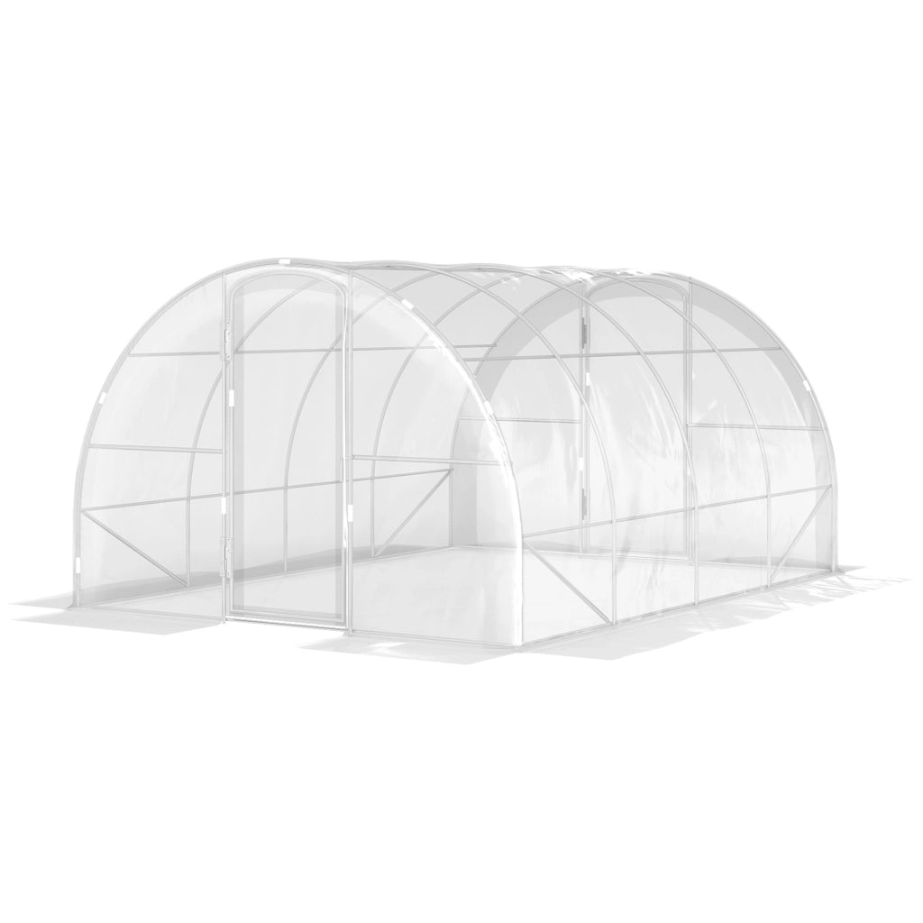 Serra da Giardino Tunnel ¨C zephmum ¨C Grigio 4x3x2 m 12 m2 con 2 Porte