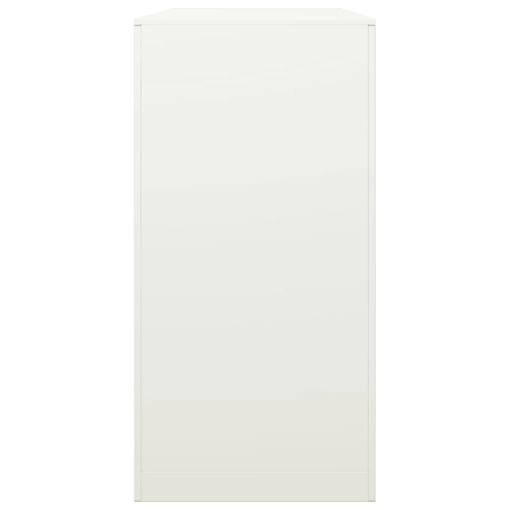 Portalegna 100 x 40 x 80 cm acciaio bianco 02_0043699