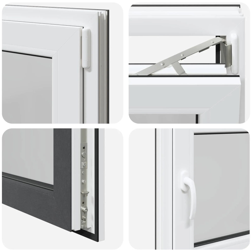 Finestra per Soffitta RISOR 80 x 50 cm PVC e Vetro Antracite