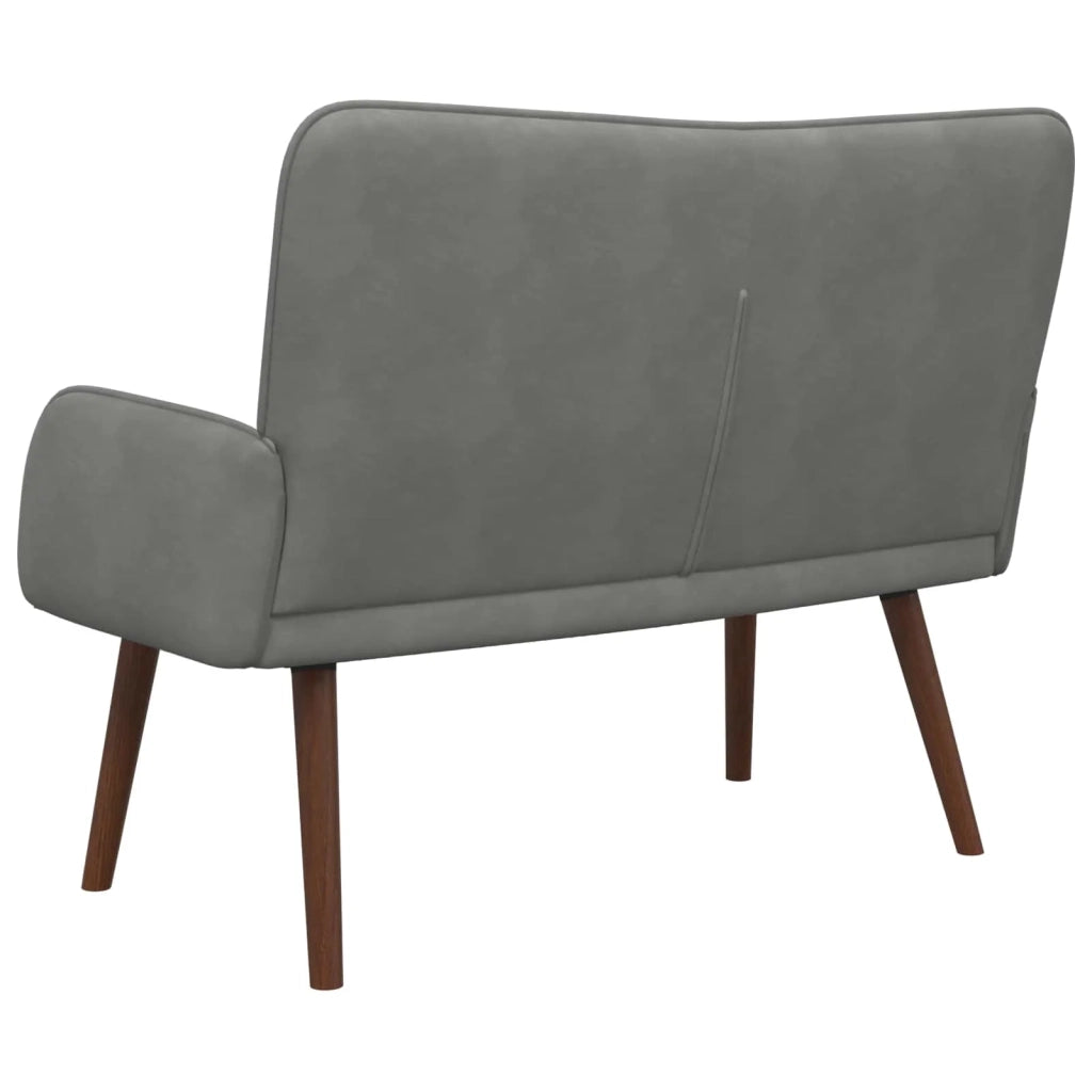 Sofa a Due Posti Grigio scuro 115 x 61 x 87 cm Velluto