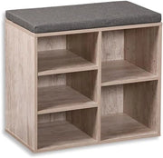 Cassettone per scarpe con cuscino - Laminato - Bianco Gessato - Dimensioni B 515 x H 48 cm x L 295 cm