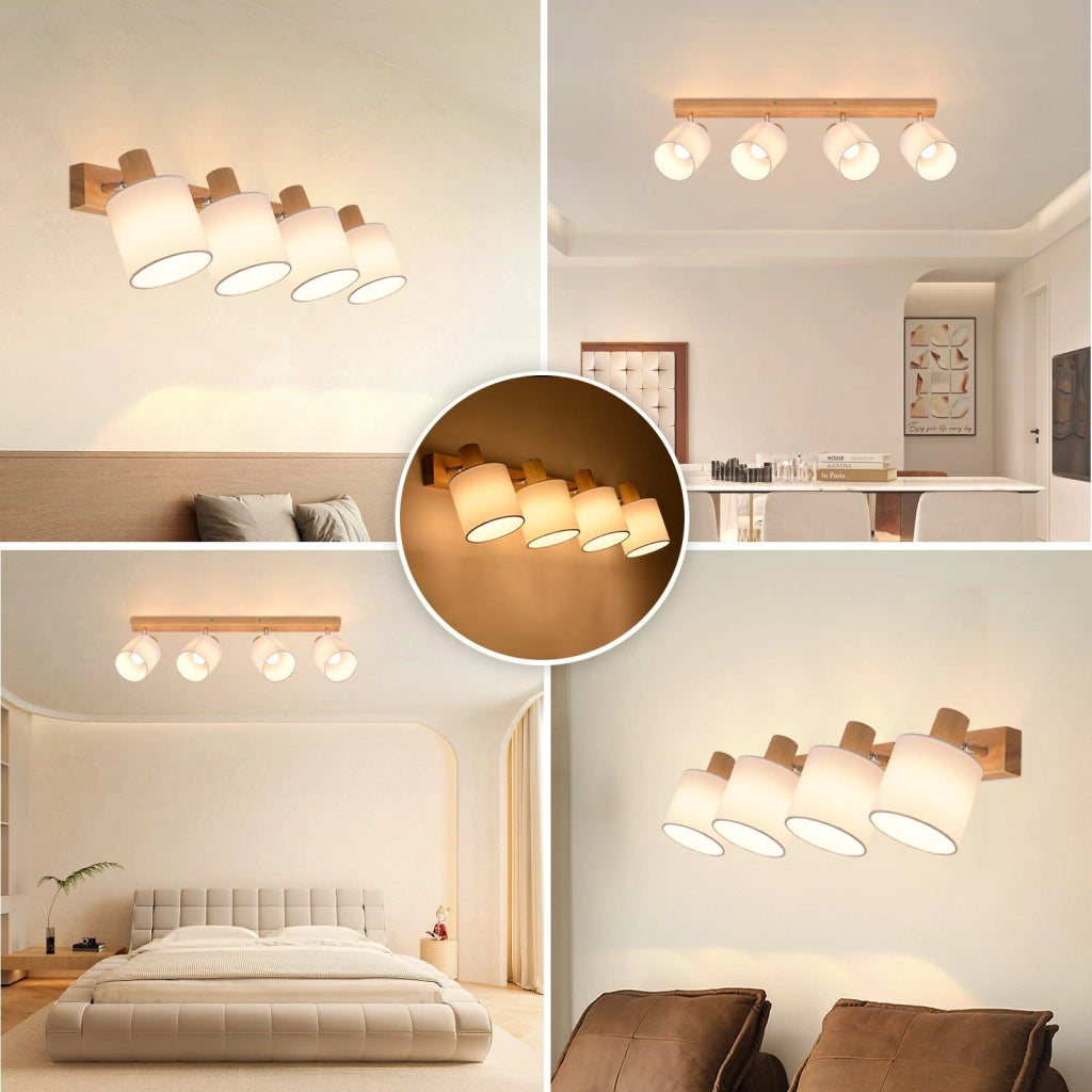 ZMH Faretto da soffitto vintage orientabili 350° E14 per soggiorno