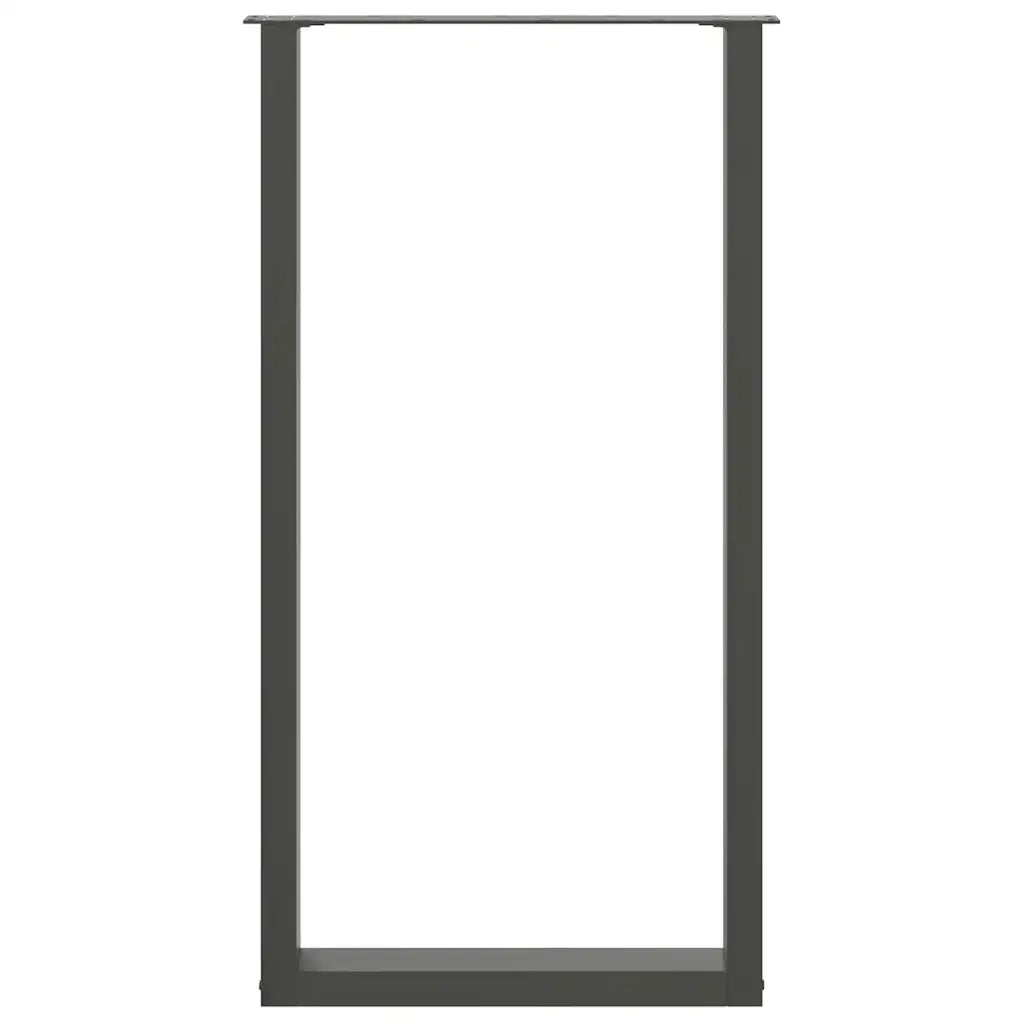 vidaXL Gambe per tavolo da bar a forma di U 2 pz Antracite 60x(110-111) cm Acciaio
