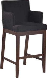 Sgabello Poltroncina Laredo In Stoffa nero,antico
