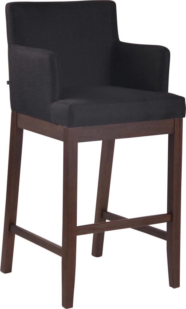 Sgabello Poltroncina Laredo In Stoffa nero,antico