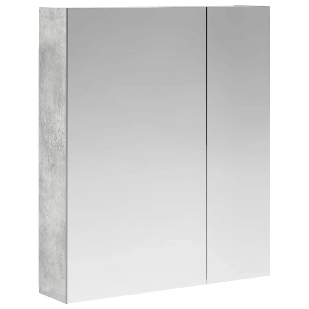 Mobiletto per specchio da bagno con lo scaffale Grigio cemento 889058