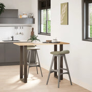 Gambe per tavolo da bar a forma di U 2 pz in acciaio naturale 40x(100-101) cm 4013231