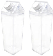 Fusto di plastica trasparente 500ml - Basso - Facile da pulire - Base robusta - Fusto per latte - Fusto per bevande