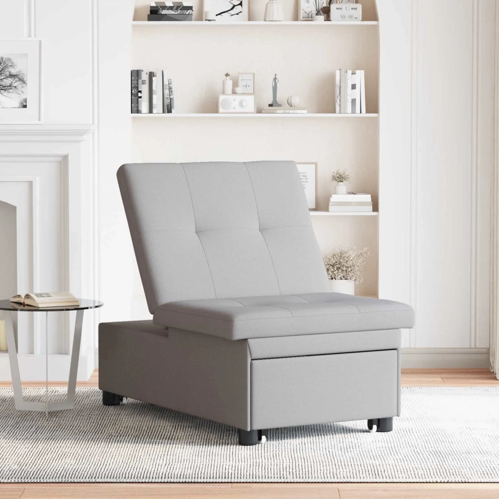 Divano Letto Estraibile Grigio 194 x 50 x 82 cm Tessuto 42008591