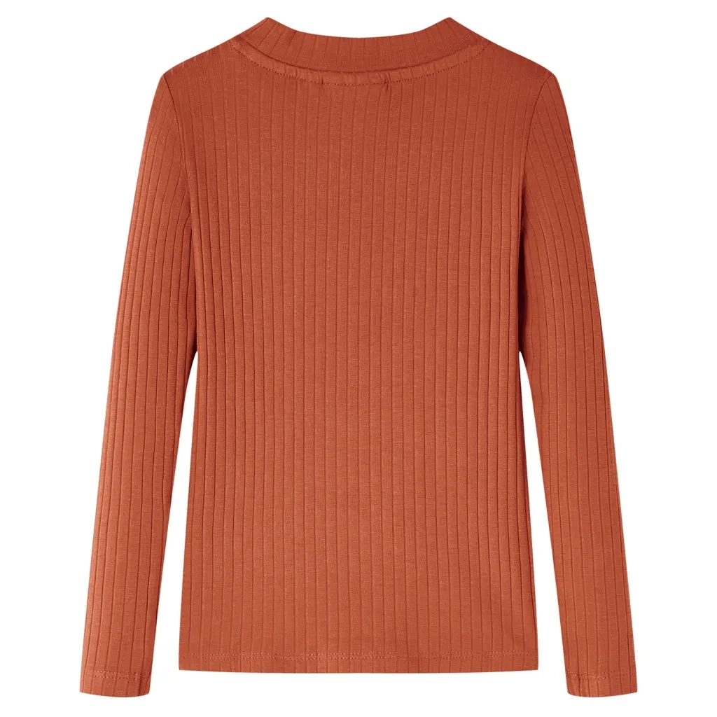 Maglietta da Bambina a Maniche Lunghe Cognac 92cod mxl 108438