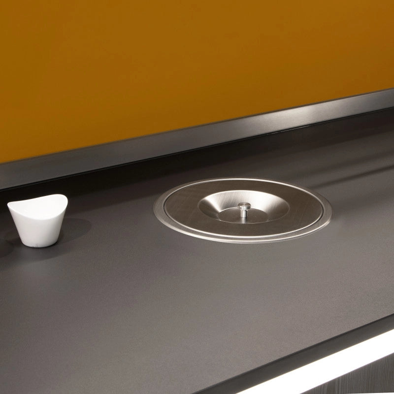 Contenitore per la raccolta differenziata Recycle Altezza Recycle 266 mm, 1x15 lt, Grigio antracite Tecnoplastica