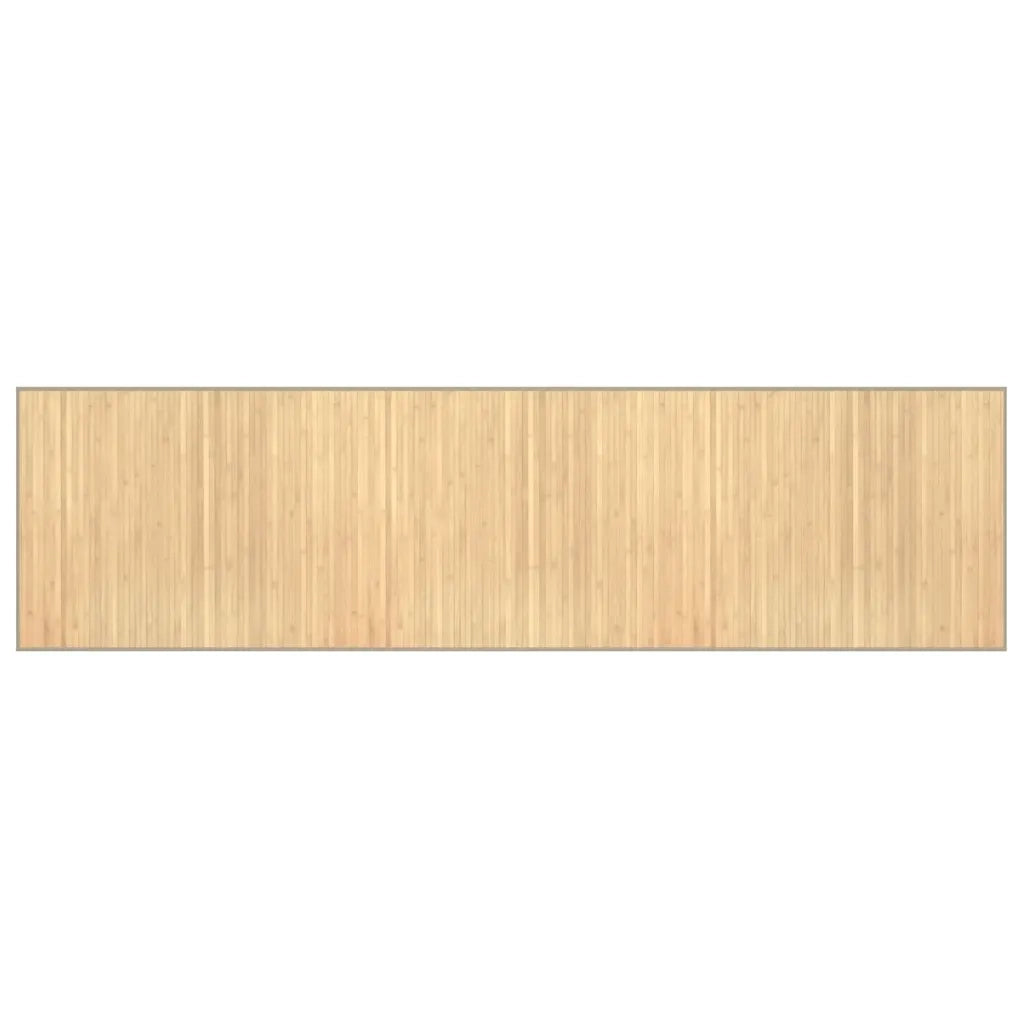 Tappeto Rettangolare Natura Chiaro 80x300 cm in Bambù 376915