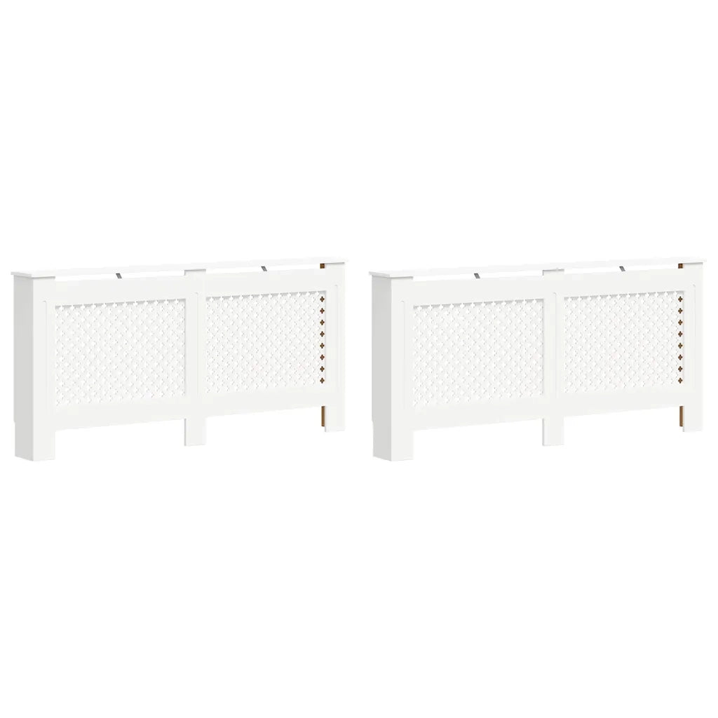 Coperture per Radiatori 2 pz Bianche 172x19x81,5 cm in MDF 3051379