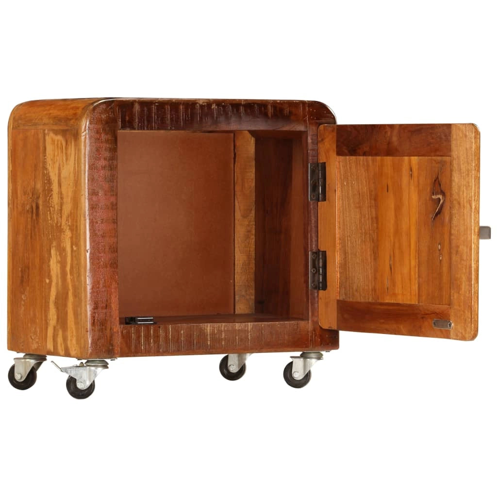 Comodino cassettiera mobile da camera da letto 50 x 30 x 50 cm legno massello di recupero 1402165