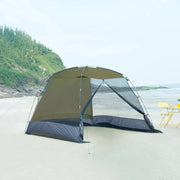 Gazebo da Giardino Beekdaelen con Zanzariere 305 x 305 x 213 cm Grigio / Verde Oliva pro.tec