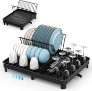 Afdruiprek estensibile con bacino di raccolta, grande afdruiprek, afdruiprek con stantuffo rotativo, accessori da cucina, supporto per piatti