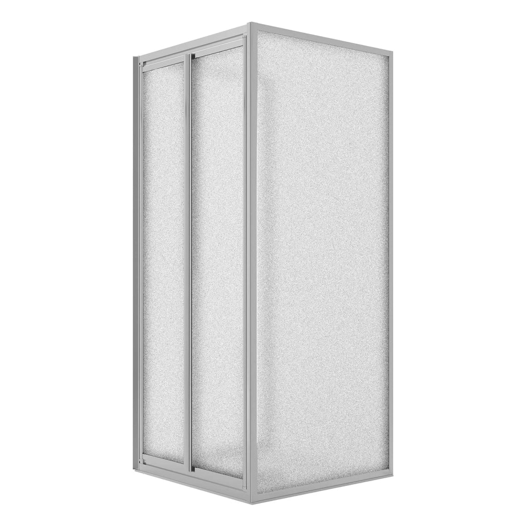 Box Doccia 3 lati 75x90x75CM H198 Cristallo Stampato C 2 Fissi+Saloon 2 Ante Battente 90 mod. West