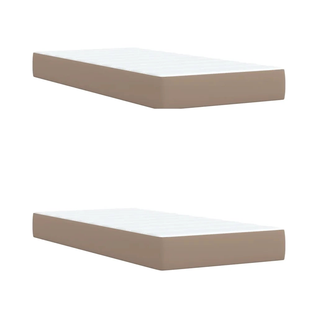 Giroletto a Molle con Materasso Cappuccino 200x200cm Similpelle 3285228