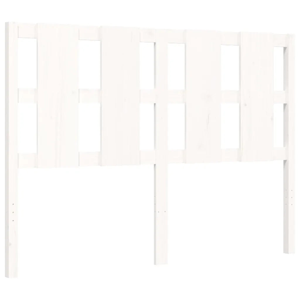 Giroletto con Testiera-Struttura Letto con testiera Bianco 120x200 cm in Legno Massello 886880