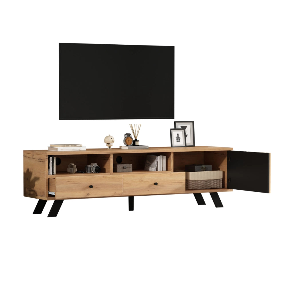 Mobile TV Lowboard ¨C MINIMAL ¨C Legno, 2 Cassetti, 150x38x44 cm