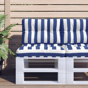 Cuscino per Pallet Strisce Bianche e Blu 50x40x12 cm in Tessutocod mxl 94378