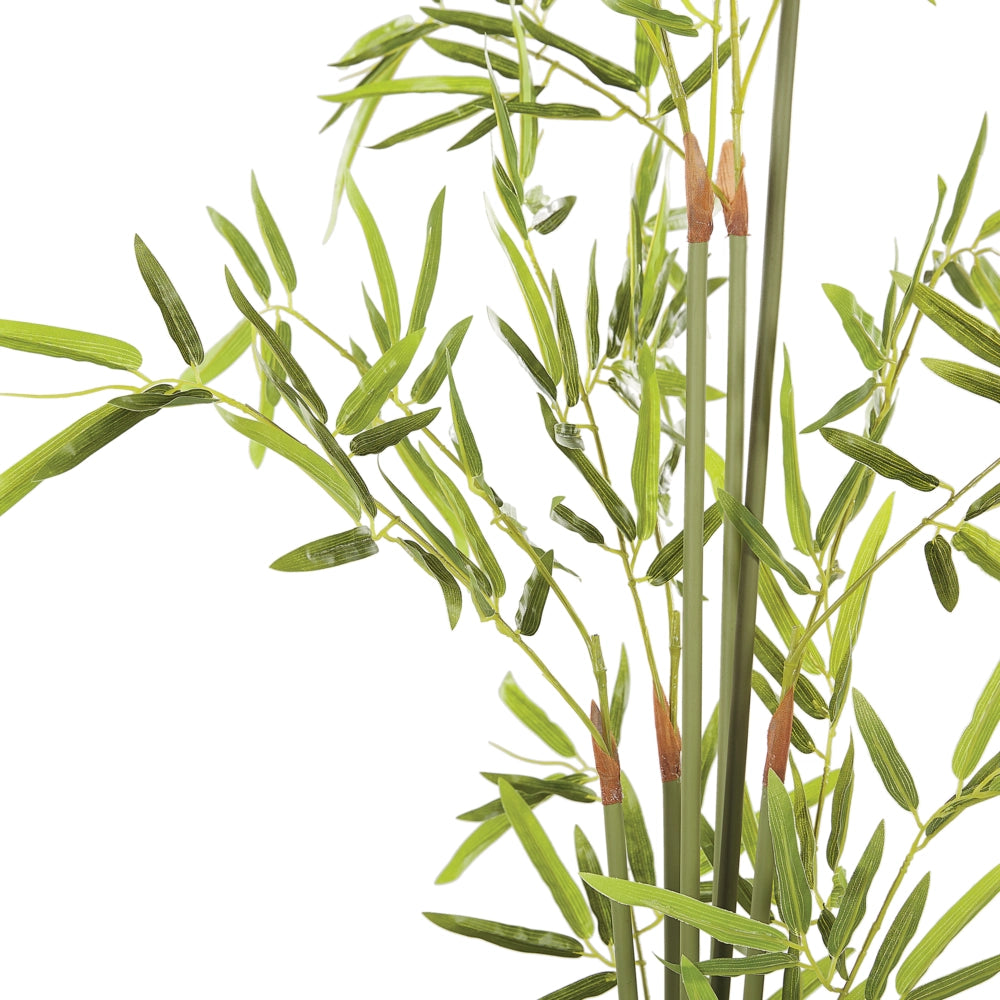 Pianta di bambù artificiale in vaso Materiale sintetico verde e Nero 100 cm Accessorio decorativo per interni
