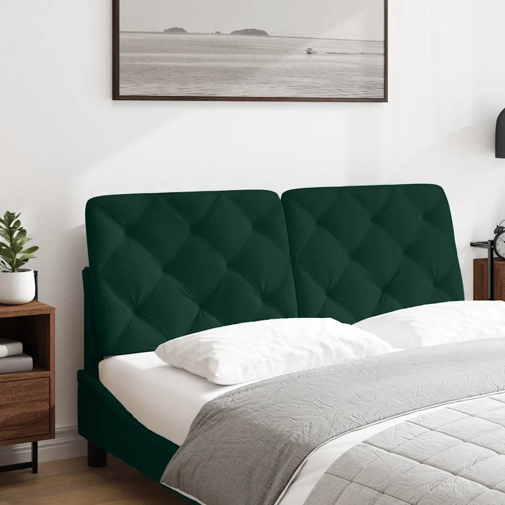 Cuscino Testiera Verde Scuro 120 cm in Velluto CFW7197543