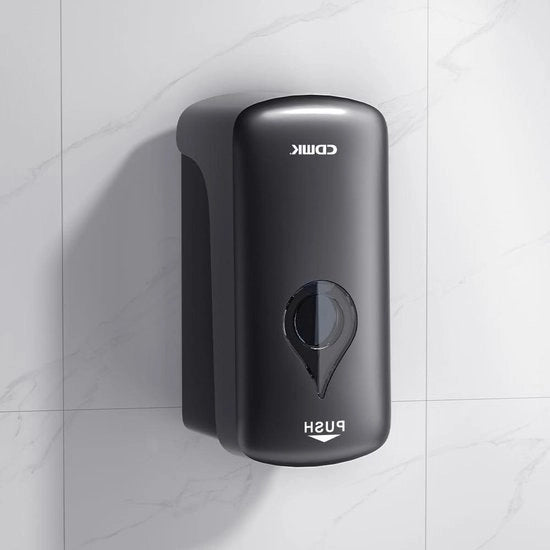 Dispensatore di Sapone per Mani a Pompa con Schiuma per Bagno Cucina da Parete (500ml) Nero