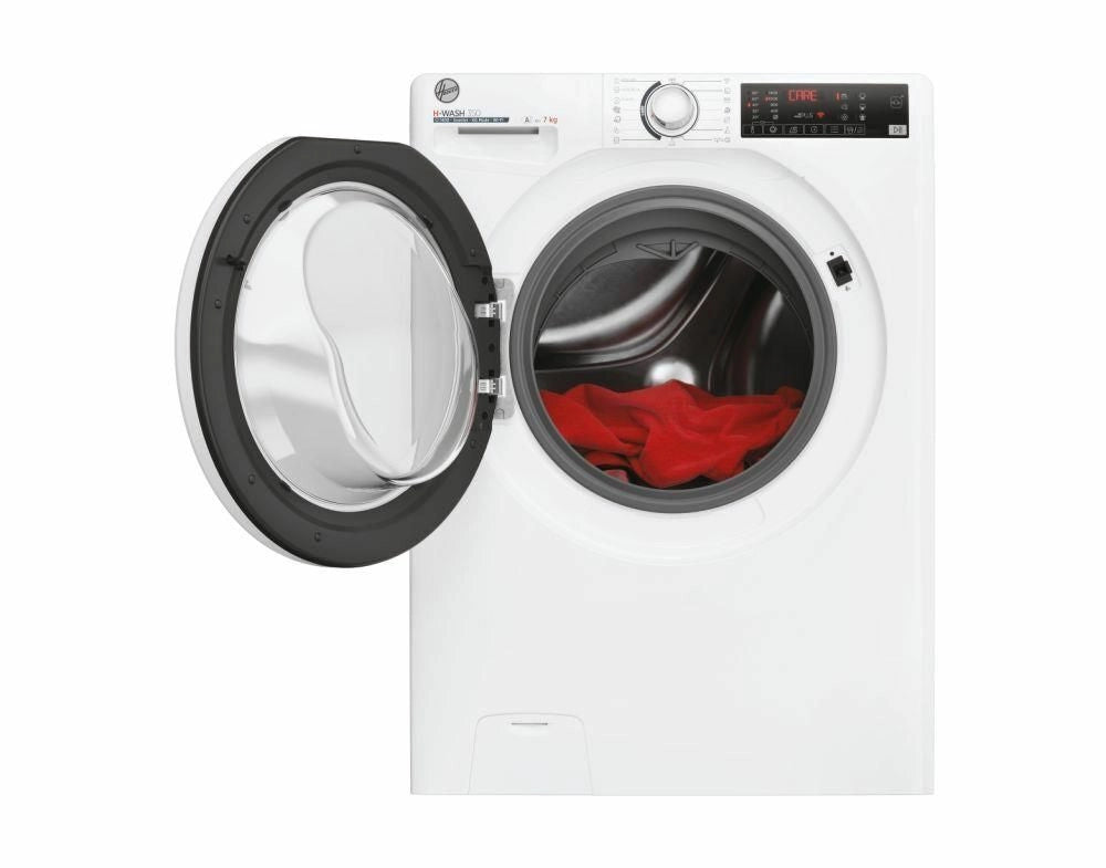 Hoover H-WASH 350 Lavatrice Slim 7kg, Classe A-10%, 1400 giri, Bianco, H3WP4474TAM6/1-S