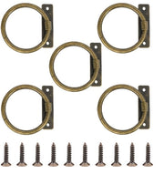 Touwhaken in metallo con houders in bronzo (10 pezzi) | Adatti per cancelli e ringhiere | Haken decorativi per fissaggio a parete e soffitto, facilmente installabili