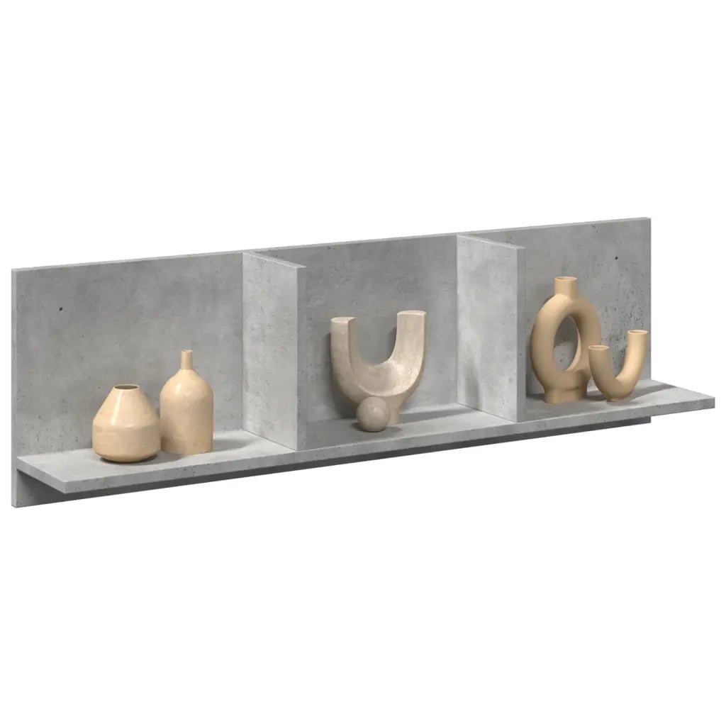 Armadietto a Muro | Mobile a Parete 100x16,5x30 cm Grigio Cemento in Truciolato