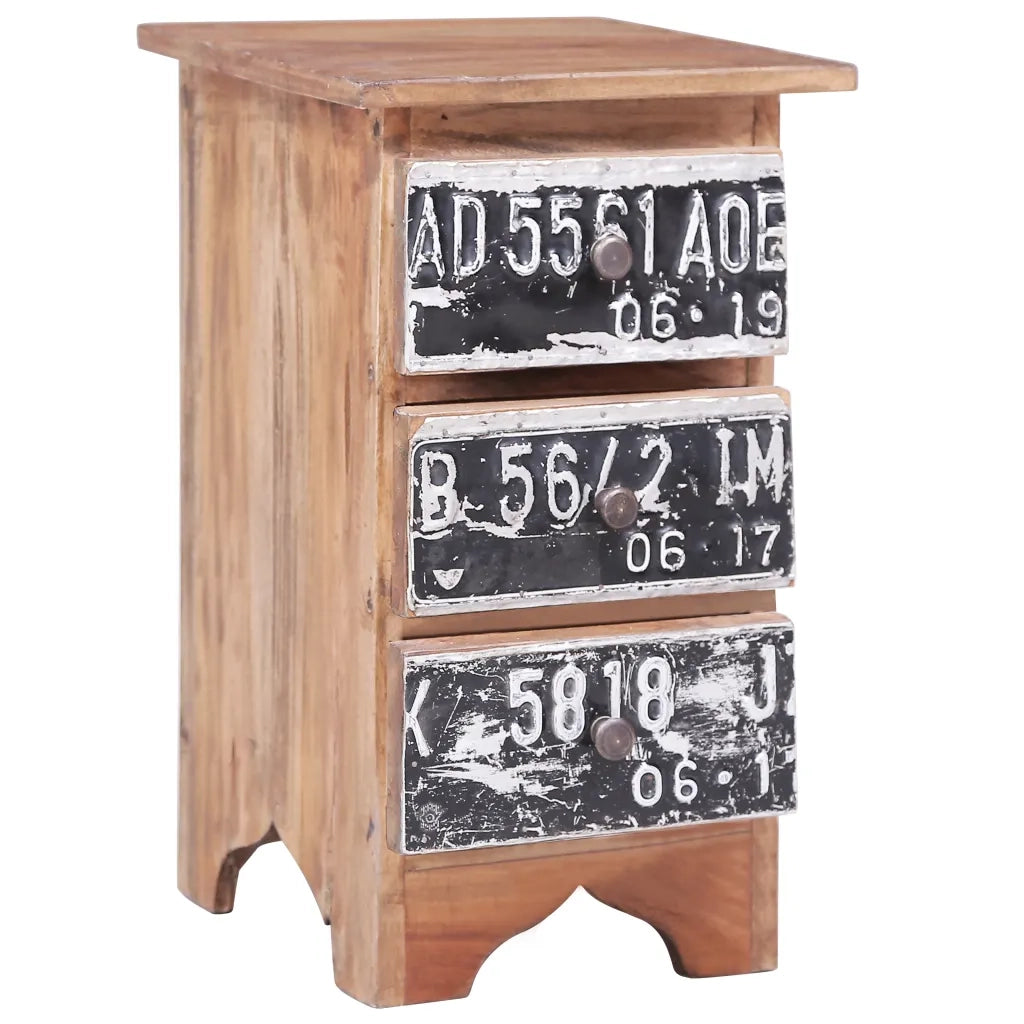 Comodino 30x30x51 cm in Legno Massello di Recuperocod mxl 129561