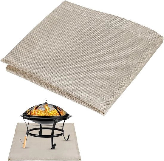 Matte di protezione per pavimento 93 x 80 cm - Protezione da griglia - Matrice di protezione contro le fiamme - Matrice di protezione per piatti da fuoco - Matrice di protezione per contenitori da fuoco - Camino - Campeggio all'aperto