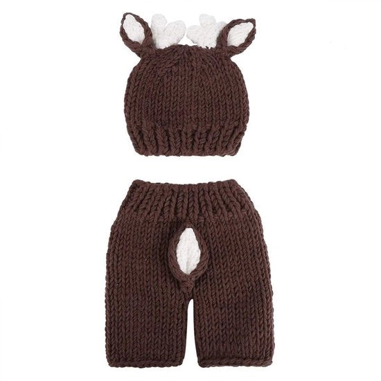 Costumi per foto di neonati - Cappello e bodysuit - Accessori per foto - Cervo e capriolo - Sviluppato professionalmente - in base alle esigenze dei clienti - Foto di neonati