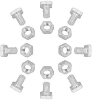 Set di Bottini in Alluminio da 50 pezzi - Viti M6 x 12 mm - Gomme - Color Argento - Alta Qualità - Materiale Robusto