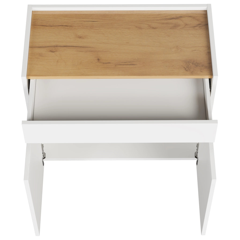 Mobile contenitore con cassetto e ripiani regolabili 80x40x70 cm bianco