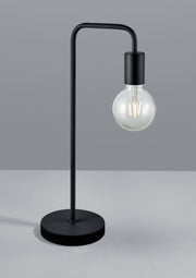 DIALLO LAMPADA DA TAVOLO TUBO METALLO NERO H. 51CM 1 LUCE ATTACCO E27