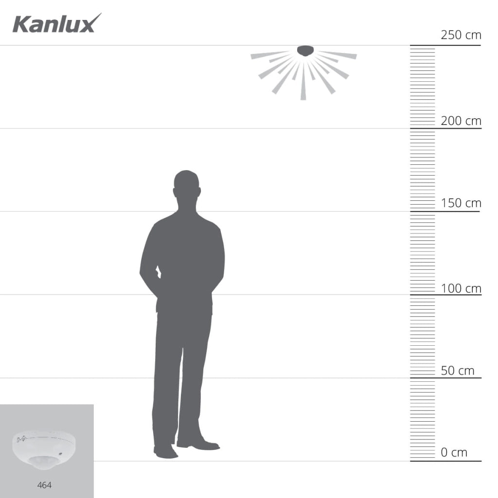Sensore movimento crepuscolare PIR Kanlux ZONA bianco 10m