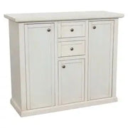 Credenza madia buffet mod modena in legno Shabby chic avorio anticato 3 ante 2 cassetti