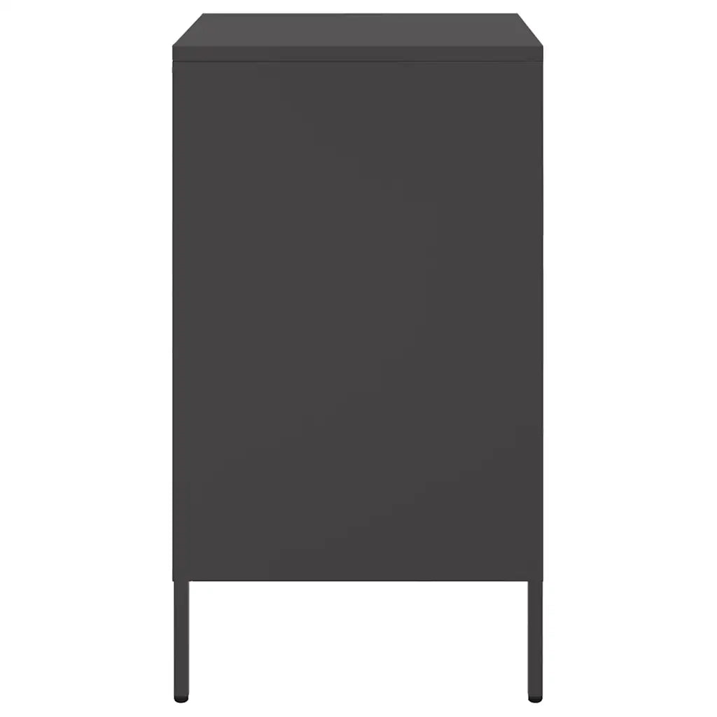 Comodino Nero 36x39x68 cm in Acciaio 843066