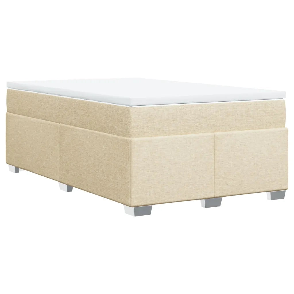 Giroletto a Molle con Materasso Crema 120x200 cm in Tessuto 3285128